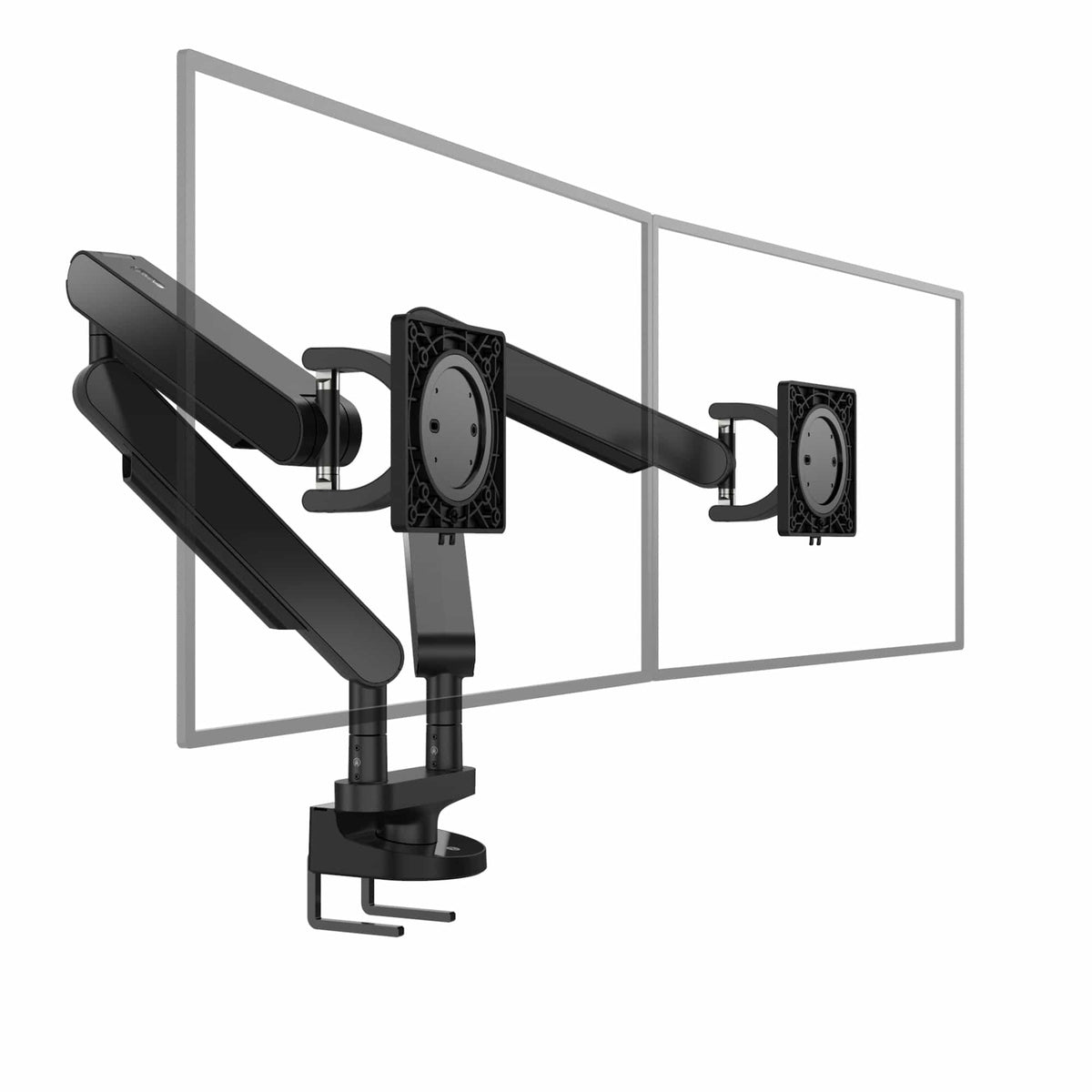 Zgo Monitor Arm ZG2-BK (Black) Premium Dual Desk Mount Vesa Monitor Arm Ergoworks