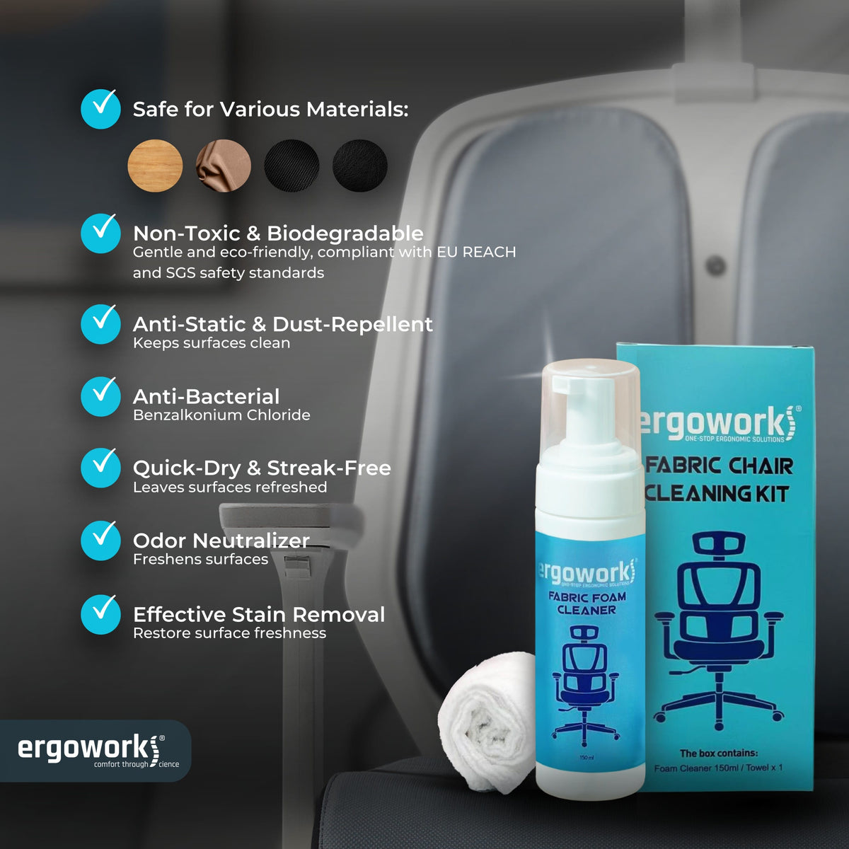 Ergoworks Cleaning Kit For Chair [150ml] Ergoworks