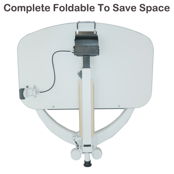 Impact Mobile Gas Lift Height Adjustable Tilt & Foldable White Desk Ergoworks