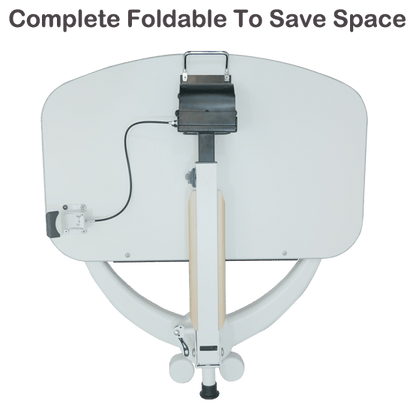 Impact Mobile Gas Lift Height Adjustable Tilt & Foldable White Desk Ergoworks