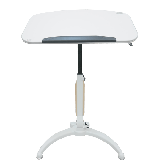 Impact Mobile Gas Lift Height Adjustable Tilt & Foldable White Desk Ergoworks