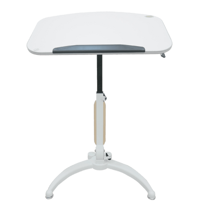 Impact Mobile Gas Lift Height Adjustable Tilt & Foldable White Desk Ergoworks