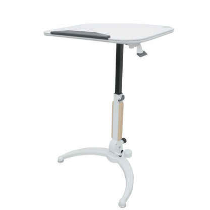 Impact Mobile Gas Lift Height Adjustable Tilt & Foldable White Desk Ergoworks