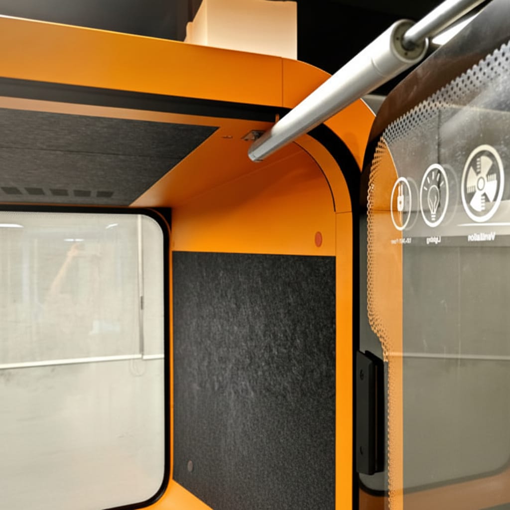 Ergoworks Meeting Pod Green [Rental] Soundproof Acoustic Meeting Pod Ergoworks